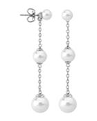 Majorica Simulated Cultured Pearl Drop Earrings In Sterling Silver