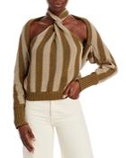Nicholas Twist Front Halter Top & Oversized Shrug Set
