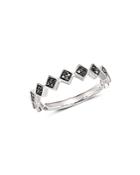 Bloomingdale's Black Diamond Geometric Stacking Ring In 14k White Gold, 0.10 Ct. T.w. - 100% Exclusive
