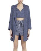 Alice + Olivia Kylie Shawl-collar Striped Blazer