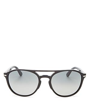 Persol Men's Brow Bar Round Sunglasses, 55mm