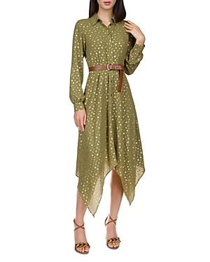 Michael Michael Kors Handkerchief Hem Midi Shirt Dress