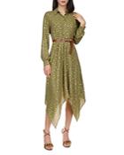 Michael Michael Kors Handkerchief Hem Midi Shirt Dress