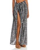 Solid & Striped Animal Print Pareo Swim Cover Up