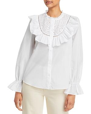 Lucy Paris Ruffled Eyelet Blouse