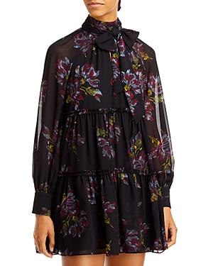 Cinq A Sept Revina Floral Print Mini Dress
