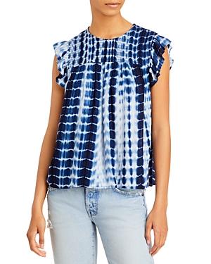 Aqua Tie Dyed Smocked Top - 100% Exclusive