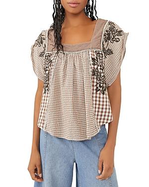 Free People Half Moon Stripe Shirt