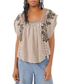 Free People Half Moon Stripe Shirt