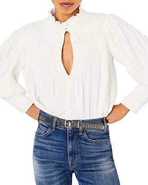 Ba & Sh Kawai Pintucked Keyhole Blouse