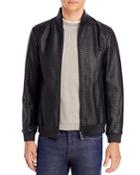 Theory Woven Leather Bomber Jacket