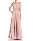 Basix Pleated Shimmer Gown