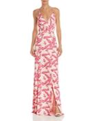 Jay Godfrey Turner Feather-print Gown