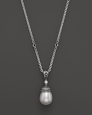 Lagos Sterling Silver Luna Freshwater Cultured Pearl Pendant Necklace With Diamond, 16