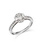 Bloomingdale's Diamond Oval-cut Halo Engagement Ring In 14k White Gold, 0.78 Ct. T.w. - 100% Exclusive
