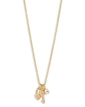 Aoja By Nadri Cheeky Cubic Zirconia Lock & Key Charm Pendant Necklace, 16-18