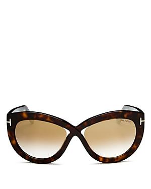 Tom Ford Diane Mirrored Cat Eye Sunglasses, 56mm