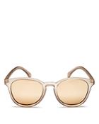 Le Specs Bandwagon Mirrored Round Sunglasses, 51mm
