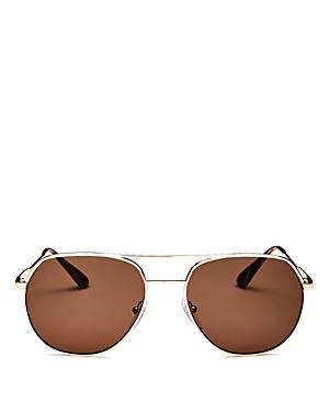 Prada Men's Brow Bar Aviator Sunglasses, 57mm