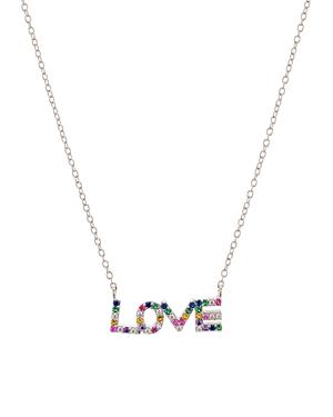 Aqua Love Pendant Necklace In Sterling Silver, 16 - 100% Exclusive