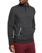 Fourlaps Rush Cotton Blend Athletic Fit Quarter Zip Mock Neck Sweatshirt