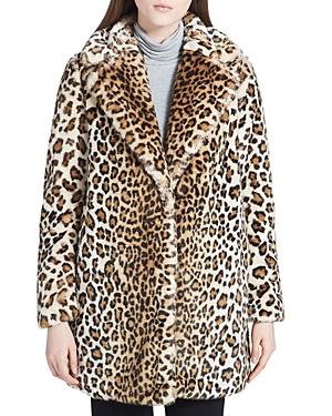 Calvin Klein Faux-fur Leopard Coat
