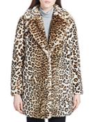 Calvin Klein Faux-fur Leopard Coat