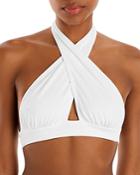 Norma Kamali Crossover Halter Top