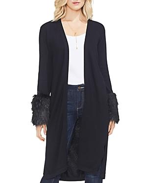Vince Camuto Faux-fur Cuff Duster Cardigan