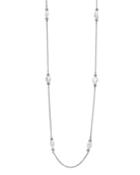 Lagos Sterling Silver Luna Keshi Pearl Station Necklace, 34