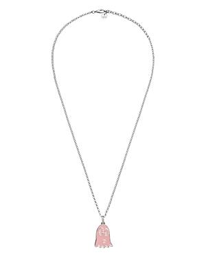 Gucci Sterling Silver Gucci Ghost Pink Phantom Pendant Necklace, 18