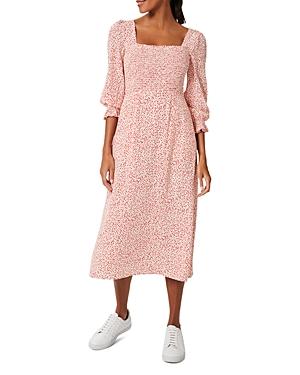 Hobbs London Juliet Printed Smocked Dress