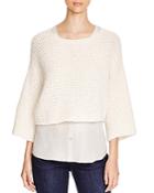 Eileen Fisher Cropped Chunky Knit Sweater