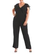 Estelle Plus Black Orchid Jumpsuit
