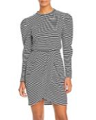 Derek Lam 10 Crosby Nyla Striped Puff Sleeve Dress