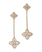 Diamond Clover Drop Earrings In 14k Yellow Gold, 0.60 Ct. T.w. - 100% Exclusive