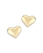 Bloomingdale's Puffed Heart Studs In 14k Yellow Gold - 100% Exclusive