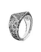 John Hardy Men's Sterling Silver Classic Chain Reticulated Tiga Ring