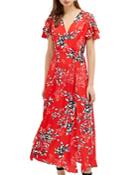 French Connection Coletta Floral-print Maxi Wrap Dress