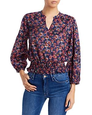 Aqua Paisley Print Smocked Waist Top - 100% Exclusive