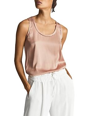Reiss Riley Silk Front Sleeveless Top