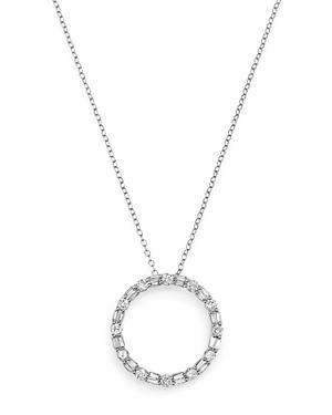 Bloomingdale's Diamond Circle Pendant Necklace In 14k White Gold, 1.0 Ct. T.w. - 100% Exclusive