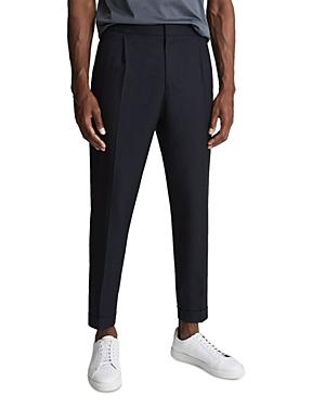 Reiss Brighton Cropped Relaxed Fit Pleated Trousers