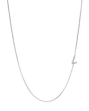 Kc Designs Diamond Side Initial Necklace In 14k White Gold, .05 Ct. T.w.