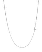 Kc Designs Diamond Side Initial Necklace In 14k White Gold, .05 Ct. T.w.