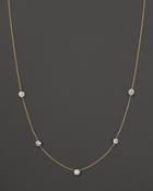 Diamond Station Necklace In 14k Yellow Gold, 1.25 Ct. T.w.