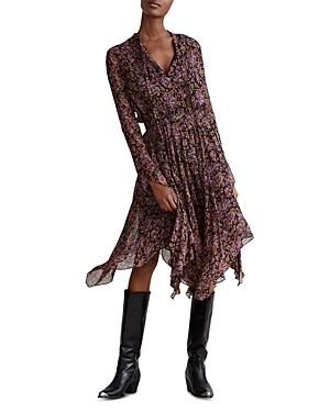 Polo Ralph Lauren Floral Print Handkerchief Hem Dress