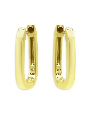 Aqua Square Tubular Hoop Earrings In 18k Gold Plated Sterling Silver - 100% Exclusive