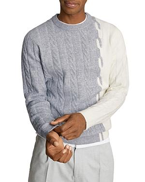 Reiss Colorblocked Cable Sweater