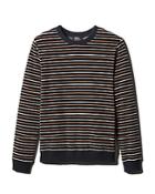 A.p.c. Striped Velour Sweatshirt